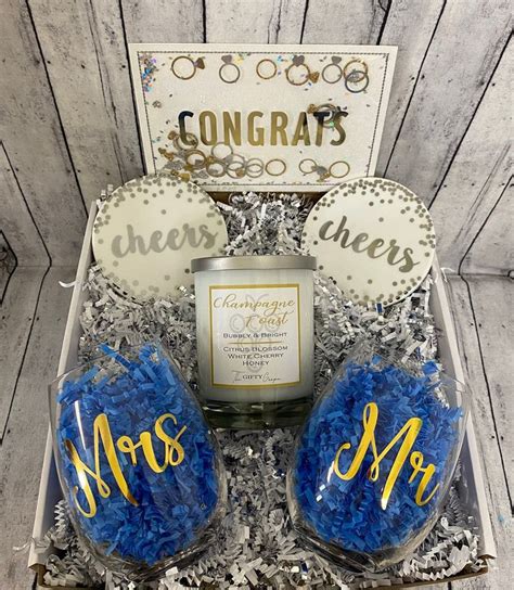 congratulations engagement gift basket